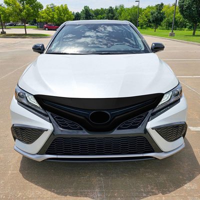 2018-2024 Toyota Camry Grille Overlay Gloss Black 1Pcs ABS Plastic