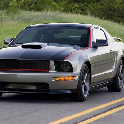 2005-2009 Ford Mustang LED Halo Factory Style Headlights Matte Black/Smoke