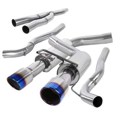 2015-2021 Ford Mustang 2.3L EcoBoost Dual Catback Exhaust System Burnt Tip