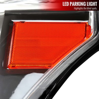 2011-2016 Ford F-250/350/450/550 Super Duty LED CBar Factory Headlights Chrome
