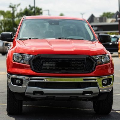 2019-2023 Ford Ranger Grille Overlay Gloss Black 1Pcs ABS Plastic