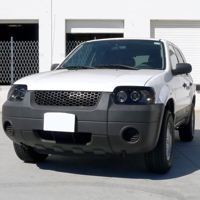 2005-2007 Ford Escape Dual Halo Projector Headlights SMD LED Light Black/Smoke