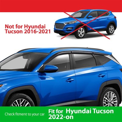 Goodyear Wind Deflectors for Hyundai Tucson 2022-2026 Tape-On Premium Smoke 6Pcs