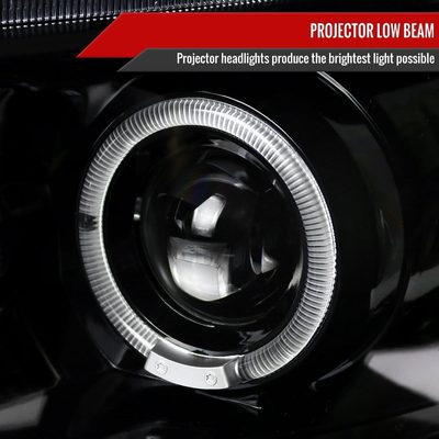 2006-2008 Dodge RAM 1500/ 06-2009 RAM 2500 3500 Dual Halo Headlights Jet Black