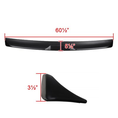 2008-2017 Dodge Challenger Black Primer ABS Demon Style Rear Spoiler
