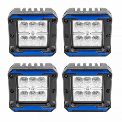 Faros Cuadrados de 3" GR Bright Series c/Inserto de plastico 2 pares Spot