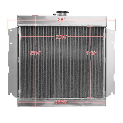 1963-1969 Dodge Dart Charger Coronet Coronet Alu 3-Row Performance Radiator