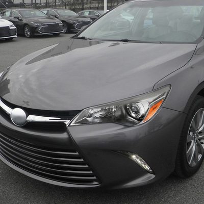 2015-2017 Toyota Camry Projector Headlights Amber Reflectors Gunmetal Housing