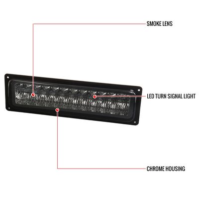1988-1998 Chevy Blazer/Tahoe/Silverado/Sierra/Yukon LED Bumper Lights Smoke