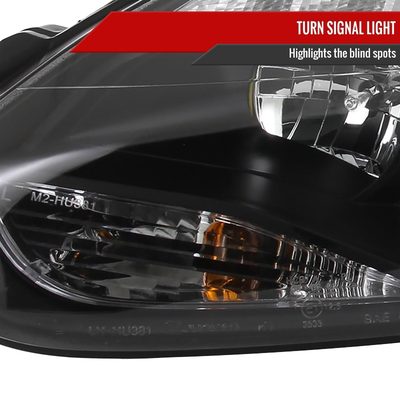 2012-2014 Ford Focus Projector Headlights LED Light & LED Signal Lights Black