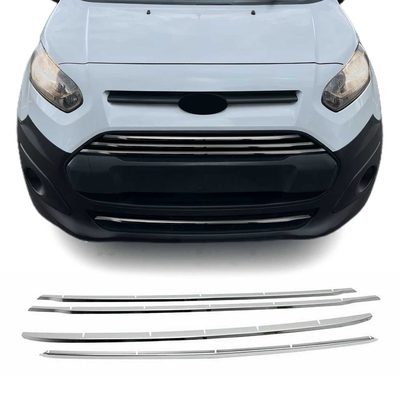 2014-2019 Ford Transit Connect Front Bumper Trim Molding Stainless Steel Silver 4 Pcs