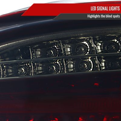2008-2010 BMW E60 5 Series Sedan LED Tail Lights Chrome/Red Smoke Lens