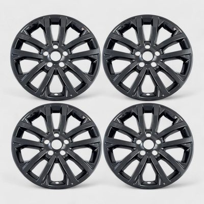 2020-2023 Jeep Cherokee Wheel Cover Hubcaps Set Gloss Black 8Pcs PP