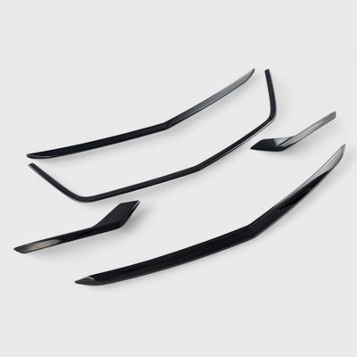 2020-2025 Cadillac XT6 Grille Overlay Gloss Black 5Pcs ABS Plastic