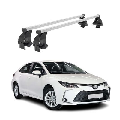 2017-2019 Toyota Corolla Sedan FL Roof Rack Cross Bars Silver