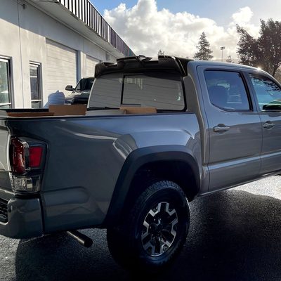 2016-2022 Toyota Tacoma Rear Roof Glossy Black Truck Spoiler Wing Kit