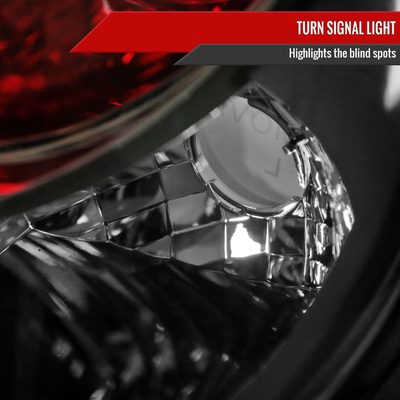 1998-2005 VW Beetle Tail Lights Matte Black Housing/Clear Lens