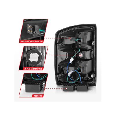 Anzo Black LED Tail Lights 311423
