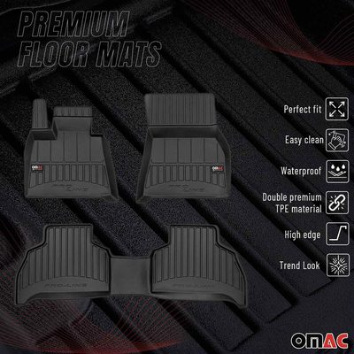 2019-2026 BMW X5 G05 Premium Floor Mats Liners Full Set All Weather Heavy Duty Black