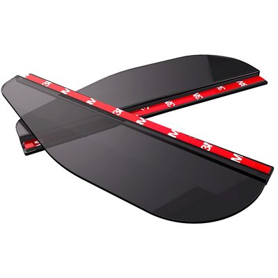 Universal Smoke PVC Plastic Car Rear View Side Mirror Rain Board Eyebrow 2Pcs