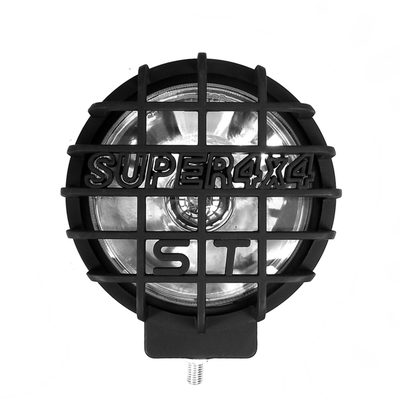 Universal Off Road 6" H3 Black Round Fog Lights w/ Mesh Guard - 2PC