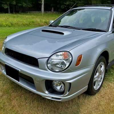 2002-2003 Subaru Impreza OEM Replacement Headlights Chrome/Clear Lens