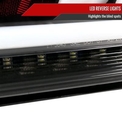 2010-2016 Hyundai Genesis Coupe White Bar LED Tail Lights Matt Black/Clear