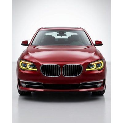 BMW 7 Series F02 G12 Style LED Headlight Assembly with Dual-Color DRL (Yellow / White) 2013 - 2015 (Replaces 63117228423)