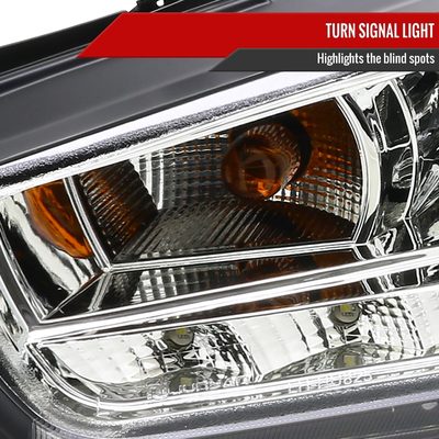2008-2015 Mitsubishi Lancer EVO Projector Headlights SMD LED Light Chrome