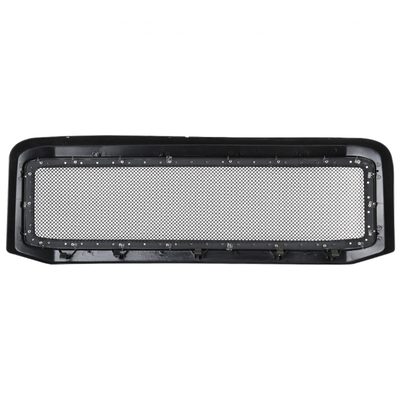 2005-2007 Ford F-250/350/450/550/Excursion Black ABS Rivet Grille w/Steel Mesh