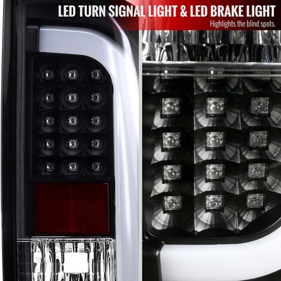 2014-2021 Toyota Tundra Sequential LED Tail Lights Matte Black/Clear Lens