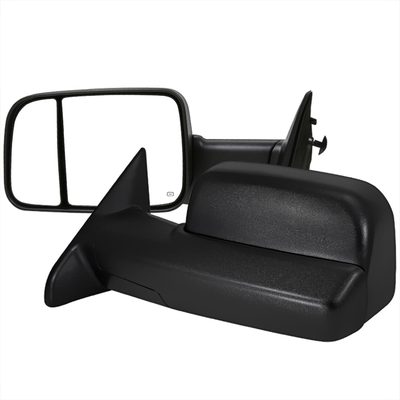 2009-2012 Dodge RAM 1500 Adjustable Heated & Manual Extendable Towing Mirrors