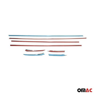 2011-2019 Ford Fiesta Window Molding Trim Streamer Stainless Steel Silver 8 Pcs