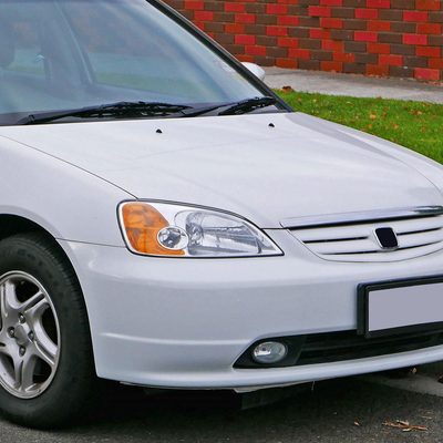 2001-2003 Honda Civic Coupe/Sedan H11 Fog Lights Kit Chrome/Clear Lens