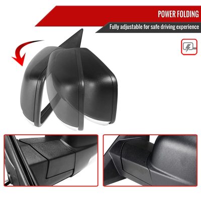2013-2019 Dodge RAM Auto-Fold & Heated Side Mirror Turn Signal & Puddle Driver