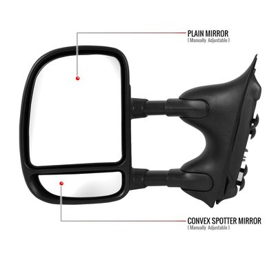 1999-2016 Ford F-250/350/450/550 Manual Adjustable & Extendable Towing Mirrors