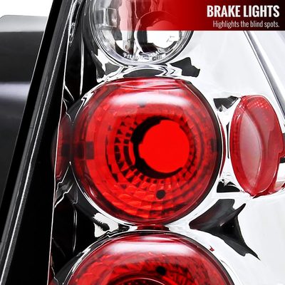 2004-2007 Chevrolet Malibu Tail Lights Chrome Housing/Clear Lens