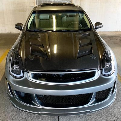 2003-2007 Infiniti G35 Coupe LED Bar Projector Headlights Turn Signals Black