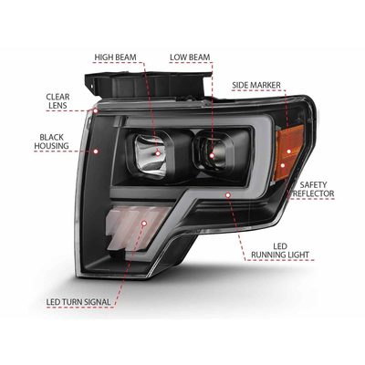 Fits 2009-2014 Ford F150, 2010-2014 F150 Raptor (ANZ-111445)