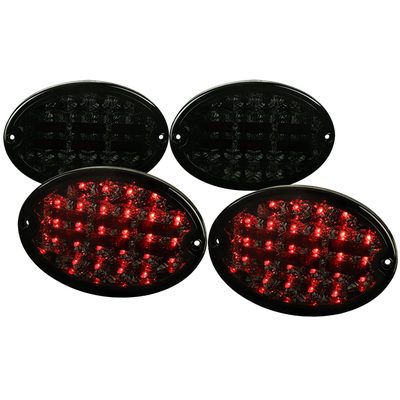 1997-2004 Chevrolet Corvette C5 LED Tail Lights Chrome Housing/Smoke Lens
