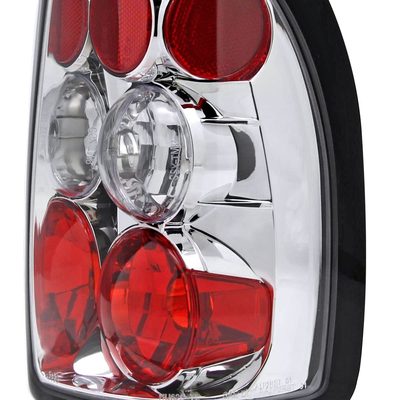 1997-2004 Dodge Dakota Tail Lights Chrome Housing/Clear Lens