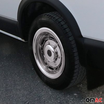 RAM ProMaster 16" Dual Wheel Simulator Hubcaps Chrome Silver Gloss