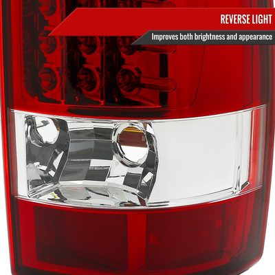 2000-2006 Chevy Suburban/Tahoe/Yukon/Yukon XL LED Tail Lights Chrome/Red Clear