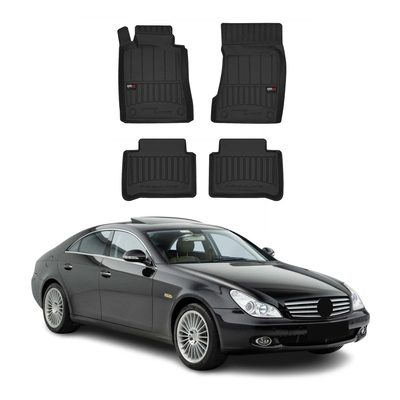 2008-2011 Mercedes CLS Class C219 Premium Floor Mats Liners Full Set All Weather Heavy Duty Black