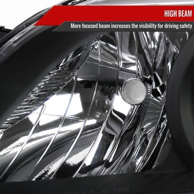 2011-2020 Toyota Sienna Projector Headlights Matte Black Housing/Clear Lens