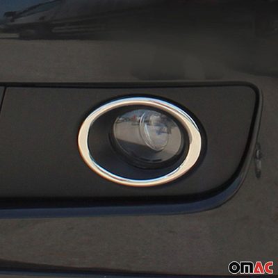 2010-2012 VW Amarok Fog Light Lamp Bezel Cover Stainless Steel Silver 2 Pcs
