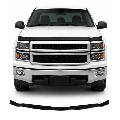 2014-2015 Chevrolet Silverado 1500 Front Bug Shield Hood Deflector 1 Pc Smoke Stick Install