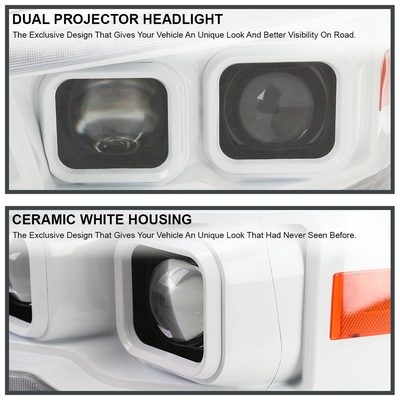 2009-2018 Dodge RAM 1500/ RAM 2500/3500 Headlights White Housing
