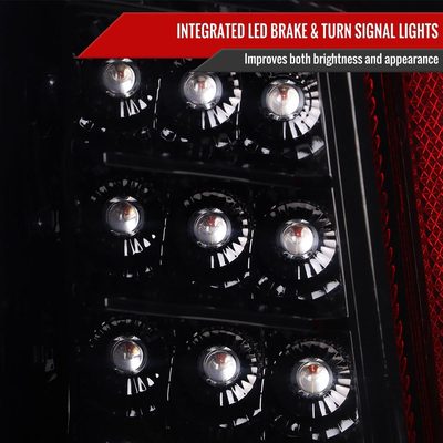2016-2022 Toyota Tacoma LED Bar Tail Lights Jet Black Housing/Clear Lens