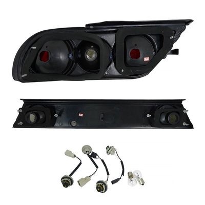 1989-1994 Nissan 240SX S13 Hatchback Tail Lights & Trunk Light Matt Black